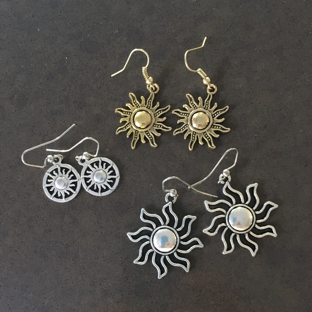 3/$10 Sun charm earrings